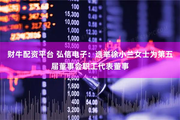财牛配资平台 弘信电子：选举徐小兰女士为第五届董事会职工代表董事