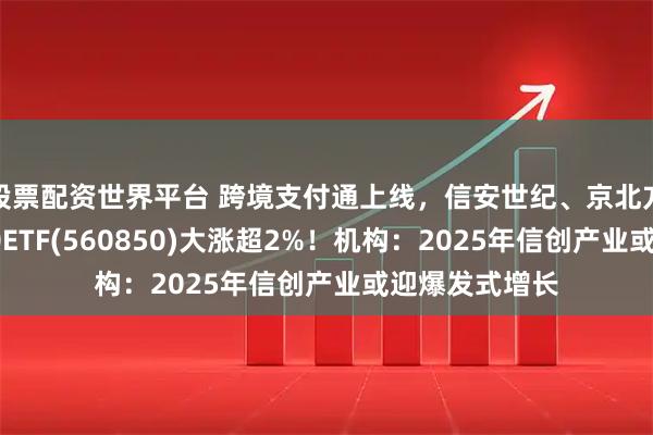 股票配资世界平台 跨境支付通上线，信安世纪、京北方涨停！信创50ETF(560850)大涨超2%！机构：2025年信创产业或迎爆发式增长