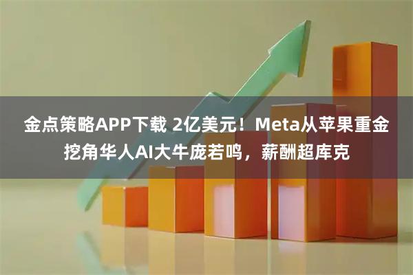 金点策略APP下载 2亿美元！Meta从苹果重金挖角华人AI大牛庞若鸣，薪酬超库克
