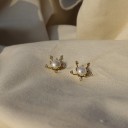 花苞珍珠環抱耳環商品5